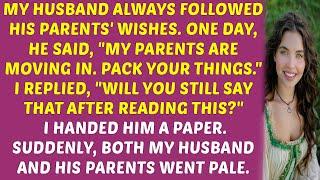 "My Husband Chose His Parents Over Me and Told Me to Leave—But I Had a Shocking Response!"