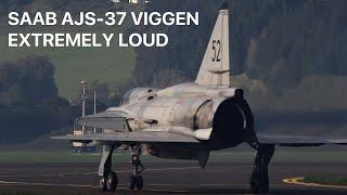 SAAB AJS-37 VIGGEN EXTREMELY LOUD TAKEOFF