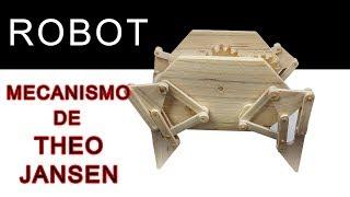 Robot with the Theo Jansen Mechanism | Four Legs Walking Machine Model