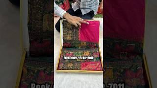A very beautiful pure pasmina silk pink and green colour Sarees ￼#youtube #instagram#trending #saree