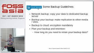 Be prepared by open source backups - Maik Außendorf - FOSSASIA 2018