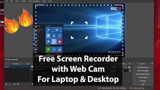 Free Screen Recorder with webcam view for streaming in Windows Laptop and Desktop