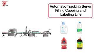 1L 5L Four Head Engine Oil Water Tacking Filling Line Shampoo Detergent  Tracking Filling Machine