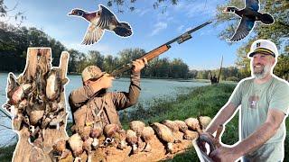 5 Man Wood Duck LIMIT on the Mississippi! Public Land Opener!