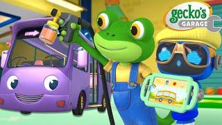 Painting Bobby School Bus | Gecko's Garage | Trucks For Children | Cartoons For Kids