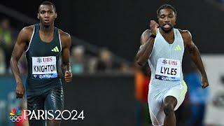 Noah Lyles vs. Erriyon Knighton 200m rematch in Zurich comes down to final stretch | NBC Sports