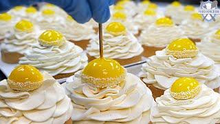 This is art! Sweet citron dessert cake making process / korean dessert factory