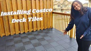 Installing Costco Deck Tiles | Deck Transformation Part 2 | Take Two Vlogs