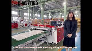 CHOVYTING large thick poly bag bottom sealing plastic bag making machine with flying knife cutting