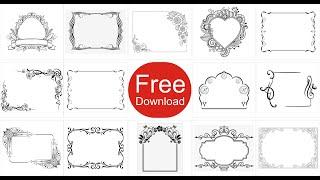 Wedding Card Box And Border disgin Free