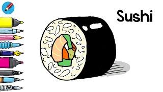 How to Draw a Sushi Roll Real Easy