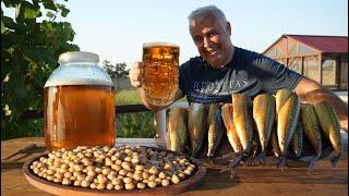 SMOKED MACKEREL, CHICKPEAS and LEGENDARY BAKU BEER. ENG SUB