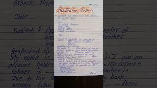 Application to bank manager for transfer bank account/Letter for transfer bank account in english/