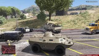 GTA 5 - HVY APC Tank Rampage + Six Star Escape