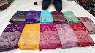 Chickpet Bangalore wholesale Boutique sarees||Single saree courier available