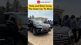 See How President Ruto Arrived in the same vehicle with Raila Odinga at Tom Mboya University