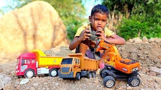 Jcb 5cx Mud Loading Tata Truck | Rc Truck | Jcb Wala | Suraj technical