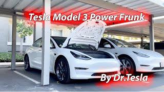 Tesla Model 3 Power Frunk By Dr.Tesla - Hi-Tech Performance - Ways to Use this Automatic Frunk