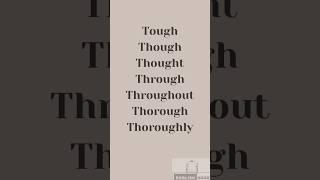 'OUGH' words in english #learnenglish #english #pronunciation #yt #shorts #feed #teacher #trending