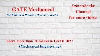 Preparation Strategy| GATE 2022| Mechanical Engg.| Winning Strategy Secrets GATE 2022