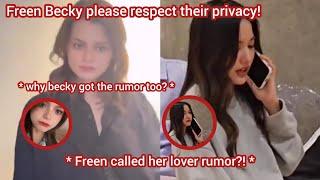 Freen called her lover rumor and Becky got the issue too?! Please respect them!