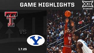 Texas Tech vs. BYU Game Highlights | 2024-25 Big 12 Men's Basketball