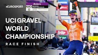 THE GOAT WINS ANOTHER  | UCI Gravel World Championship Final Kilometres | Eurosport Cycling