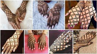 New Mehndi Design 2024/check mehndi design back hand/check wali mehndi design/মেহেদী ডিজাইন/Mehandi