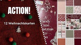 ACTION️ 12 Weihnachtskarten ein Block - A Candy Cane Christmas to you - Craft Sensations