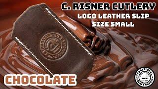 C. Risner Cutlery: Logo Leather Slip Small - Chocolate