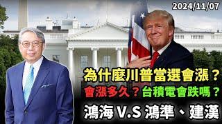 2024/11/07 為什麼川普當選會漲？會漲多久？台積電會跌嗎？鴻海 V.S 鴻準、建漢 朱成志社長