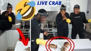 COOKING A LIVE CRAB + ONE FULLY TRIED TO ESCAPE FAM. NELLA'S KITCHEN EPISODE.1