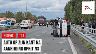 Automobilist ziet file op N3 over het hoofd