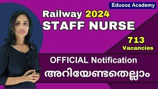 RRB Railway Nursing Officer / Superintendent Notification 2024 | All about to know #nursing_officer