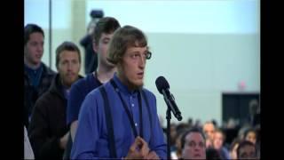 Young Amish Man Talking About Dress Reform at Adventist Conference