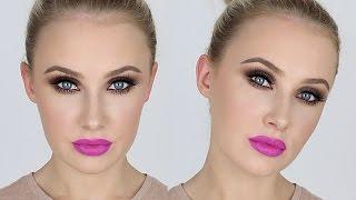 Intense Matte Smokey Eye + BRIGHT Matte Lips! | Lauren Curtis