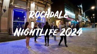 Rochdale Town Centre Nightlife Night Walk, Best Bars, Trinity, Empire, Saturday Night February 2024