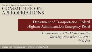 Hearing: Federal Highway Administration Emergency Relief (EventID=106674)