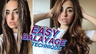 БАЛАЯЖ ДОМА/ ПРОСТАЯ ТЕХНИКА️ DIY BALAYAGE AT HOME