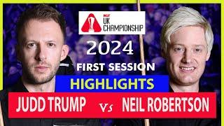 Judd Trump vs Neil Robertson | FIrst Session Highlights | UK Championship 2024 | #juddtrump#snooker