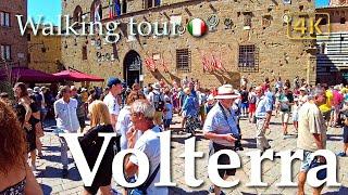 Volterra (Tuscany), Italy【Walking Tour】History in Subtitles - 4K