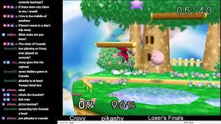 Crovy vs pikashy (Loser's Finals) - Smash 64 Netplay tournament: Netplay Sunday 1