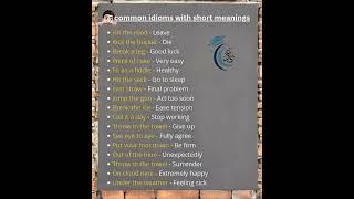 Common idioms with short meanings #explore #english #englishlanguage #emadmadi #learning #courtofjus