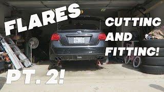 2015 Subaru WRX HT Autos Fender Flares Pt  2 Cutting and Fitting