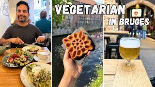 Must-try Belgian Waffles, Fries & Beer | Vegetarian Food in Bruges