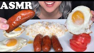 ASMR LONGGANISA, FRIED EGGS, GARLIC RICE, TOMATO | EATING SOUNDS | MUKBANG