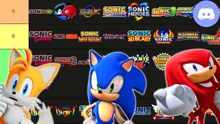 Sonic, Tails, and Knuckles make a Sonic Games Tier List (Parts 1 & 2)