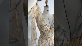 Making a infinity corset floral chiffon dress #sewing #corset #creative #fashion #prom