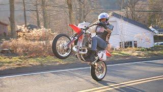 120 MPH ON A HONDA CR500R SUPER-MOTO ?