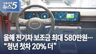 올해 전기차 보조금 최대 580만원…“청년 첫차 20% 더”